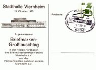1. Gemeinsamer Briefmarkengroßtauschtag MA-Viernheim  19.10.1975